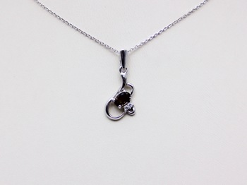 Золотая подвеска, вставка бриллиант