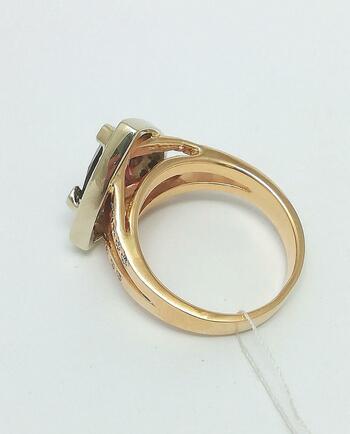 Золотое кольцо, вставка гранат