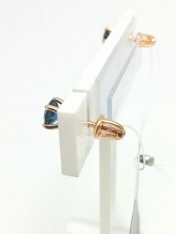 Золотые серьги пусеты