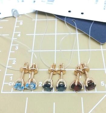 Золотые серьги пусеты