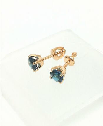 Золотые серьги пусеты