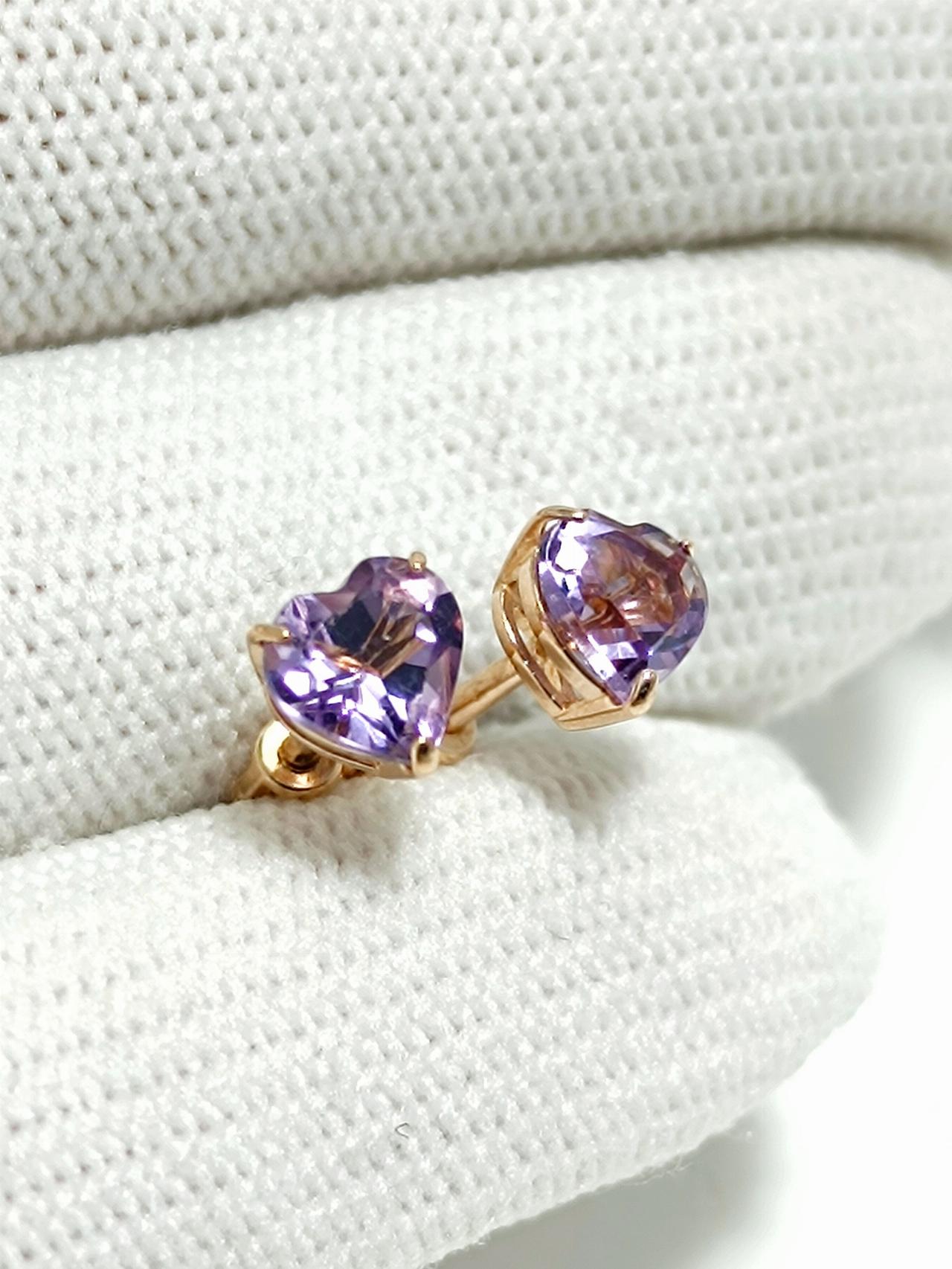 Золотые серьги пусеты, вставка фианит