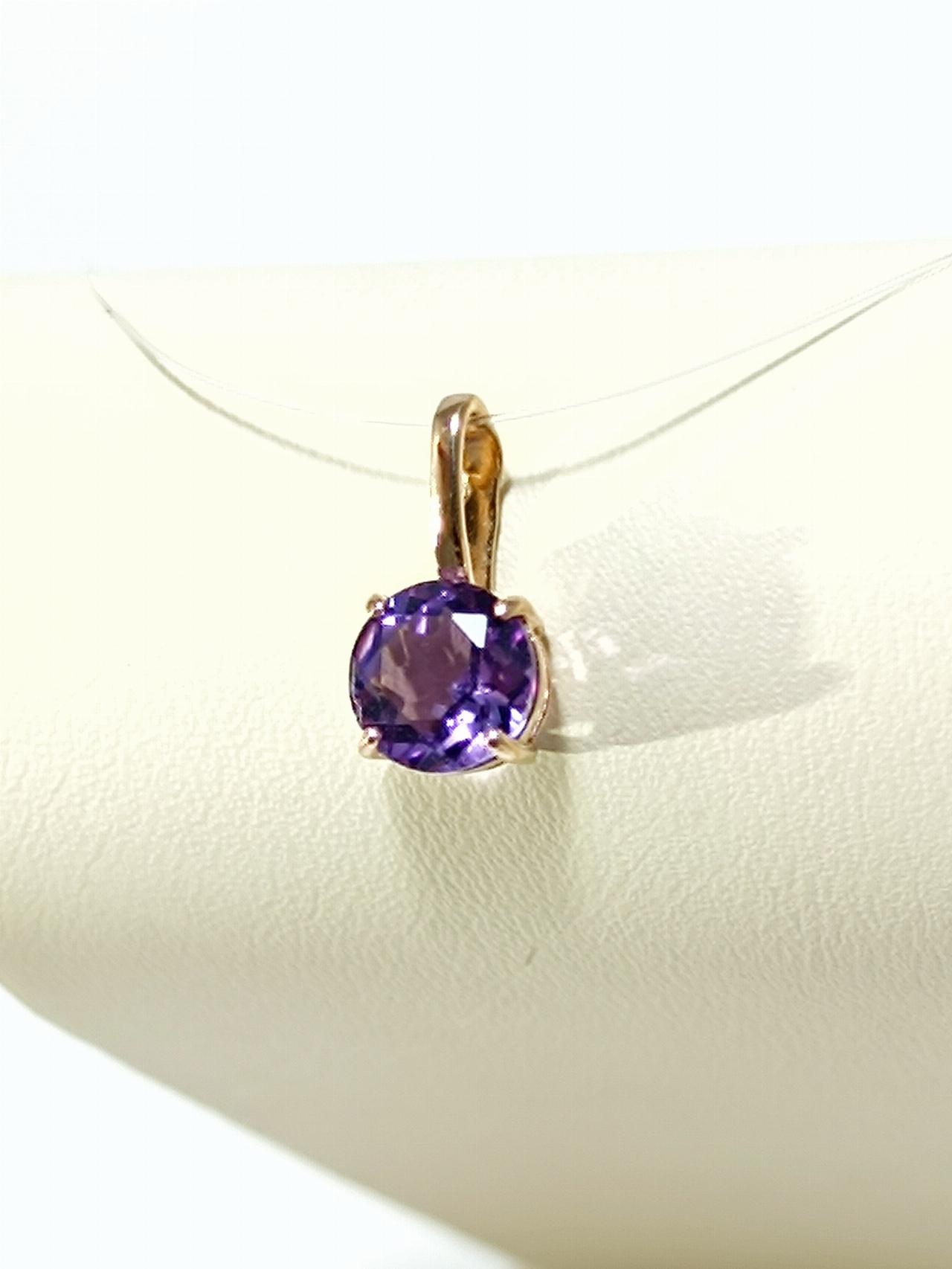 Золотая подвеска, вставка фианит