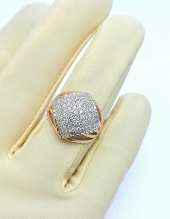 Золотое кольцо женское, вставка бриллиант