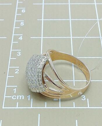 Золотое кольцо женское, вставка бриллиант