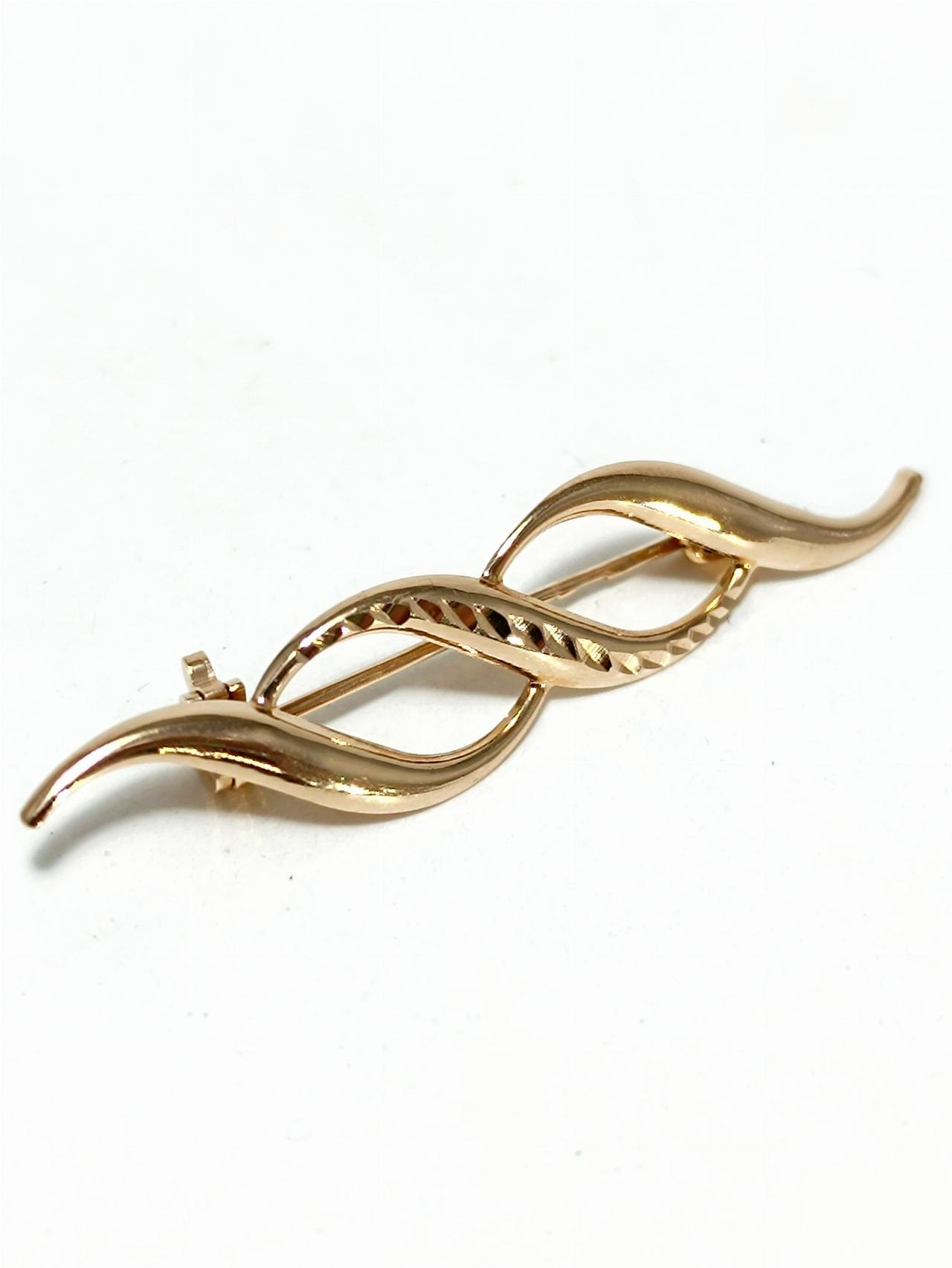 Золотая брошь - подвеска