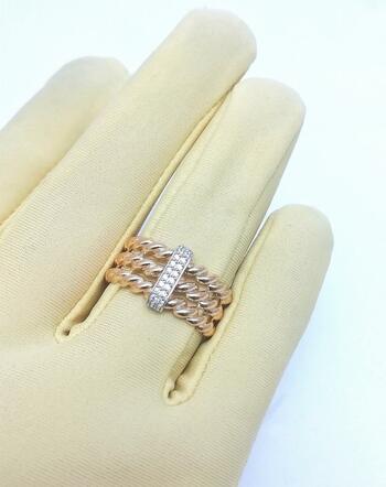 Золотое кольцо, вставка фианит