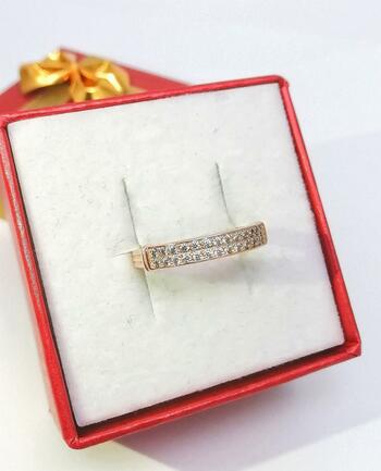 Золотое кольцо дорожка, вставка фианит