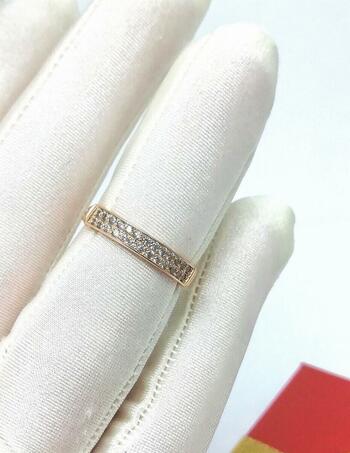 Золотое кольцо дорожка, вставка фианит