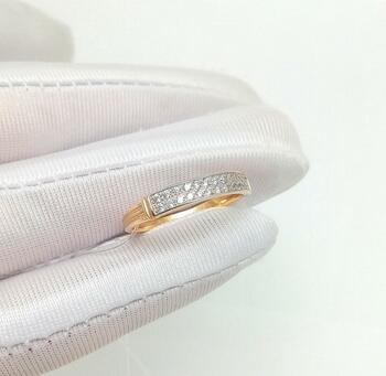 Золотое кольцо дорожка, вставка фианит