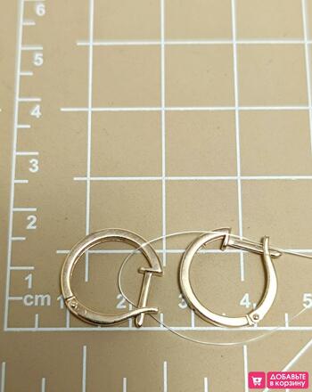 Золотые серьги дорожки, вставка фианит