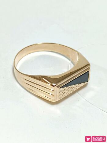 Золотое кольцо мужская печатка