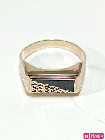 Золотое кольцо мужская печатка