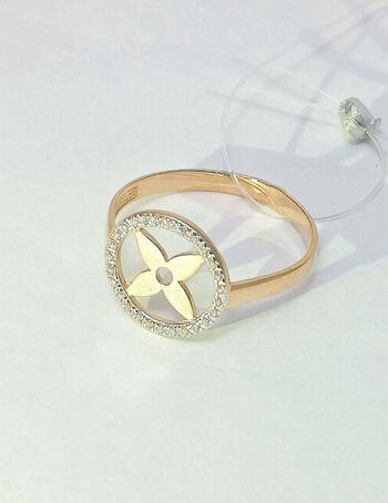 Золотое кольцо, вставка фианит