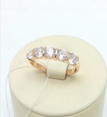 Золотое кольцо дорожка, вставка фианит