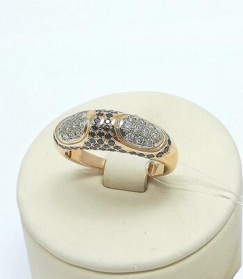 Золотое кольцо, вставка бриллиант