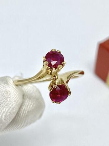 Золотое кольцо, вставка рубин