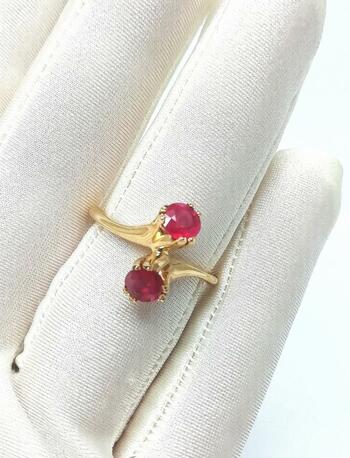 Золотое кольцо, вставка рубин