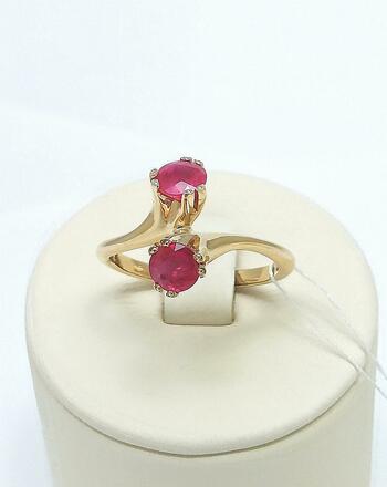 Золотое кольцо, вставка рубин