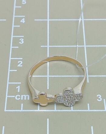 Золотое кольцо, вставка фианит