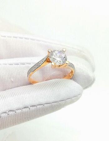 Золотое кольцо, вставка фианит