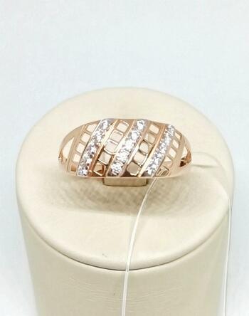 Золотое кольцо, вставка фианит