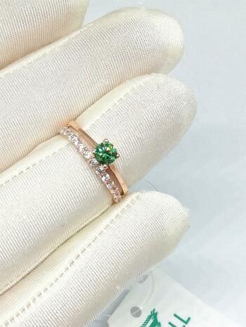 Золотое кольцо, вставка фианит