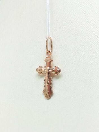 Золотая подвеска - православный крест
