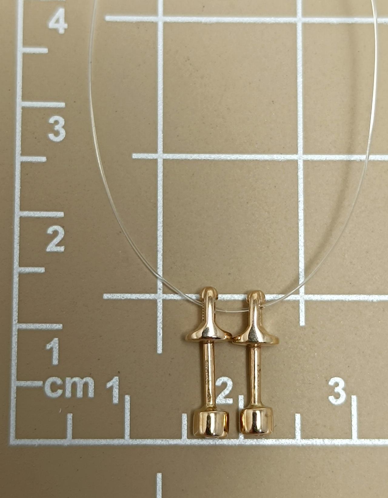 Золотые серьги пусеты