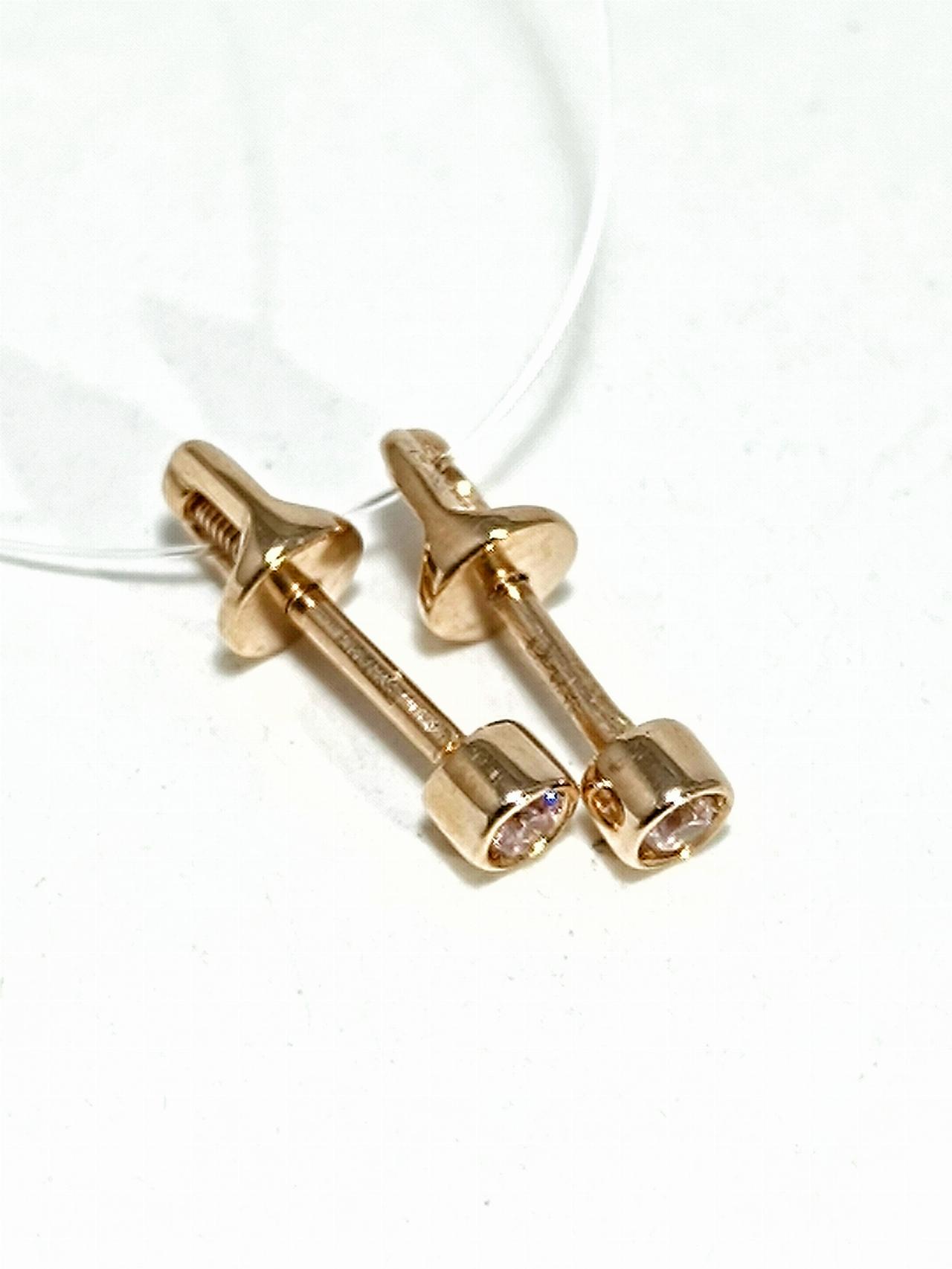 Золотые серьги пусеты