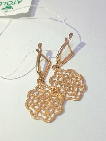 Золотые серьги ажурные