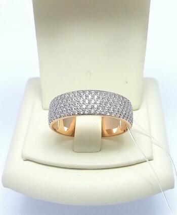 Золотое кольцо, вставка фианит