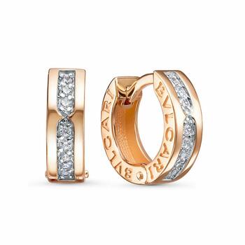 Золотые серьги, вставка фианит