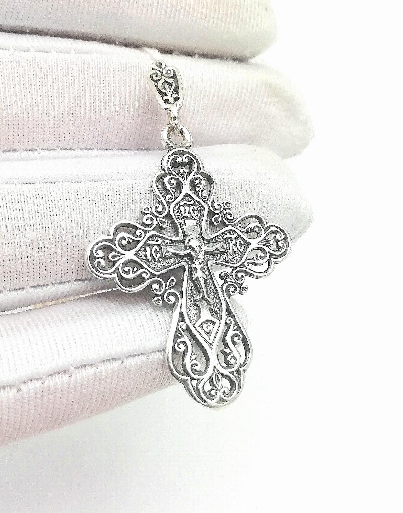 Серебряный крест православный