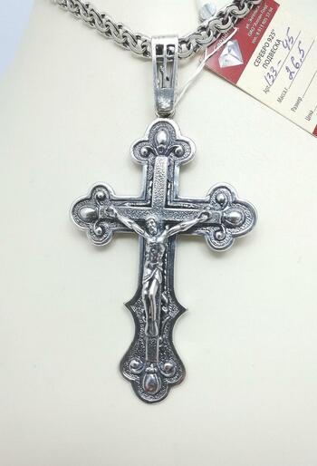 Серебро крест дк081123-226 27,20г