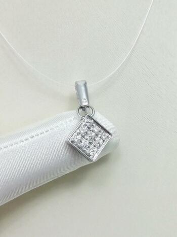 Золотая подвеска, вставка бриллиант