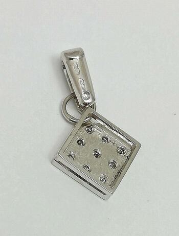 Золотая подвеска, вставка бриллиант