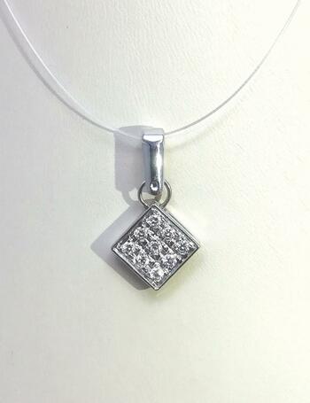 Золотая подвеска, вставка бриллиант