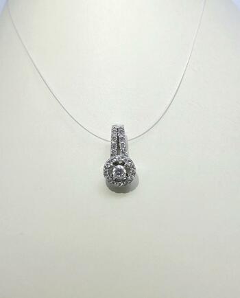 Золотая подвеска, вставка бриллиант