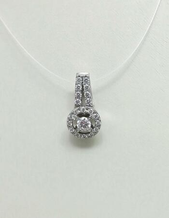 Золотая подвеска, вставка бриллиант