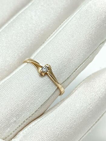 Золотое кольцо, вставка бриллиант