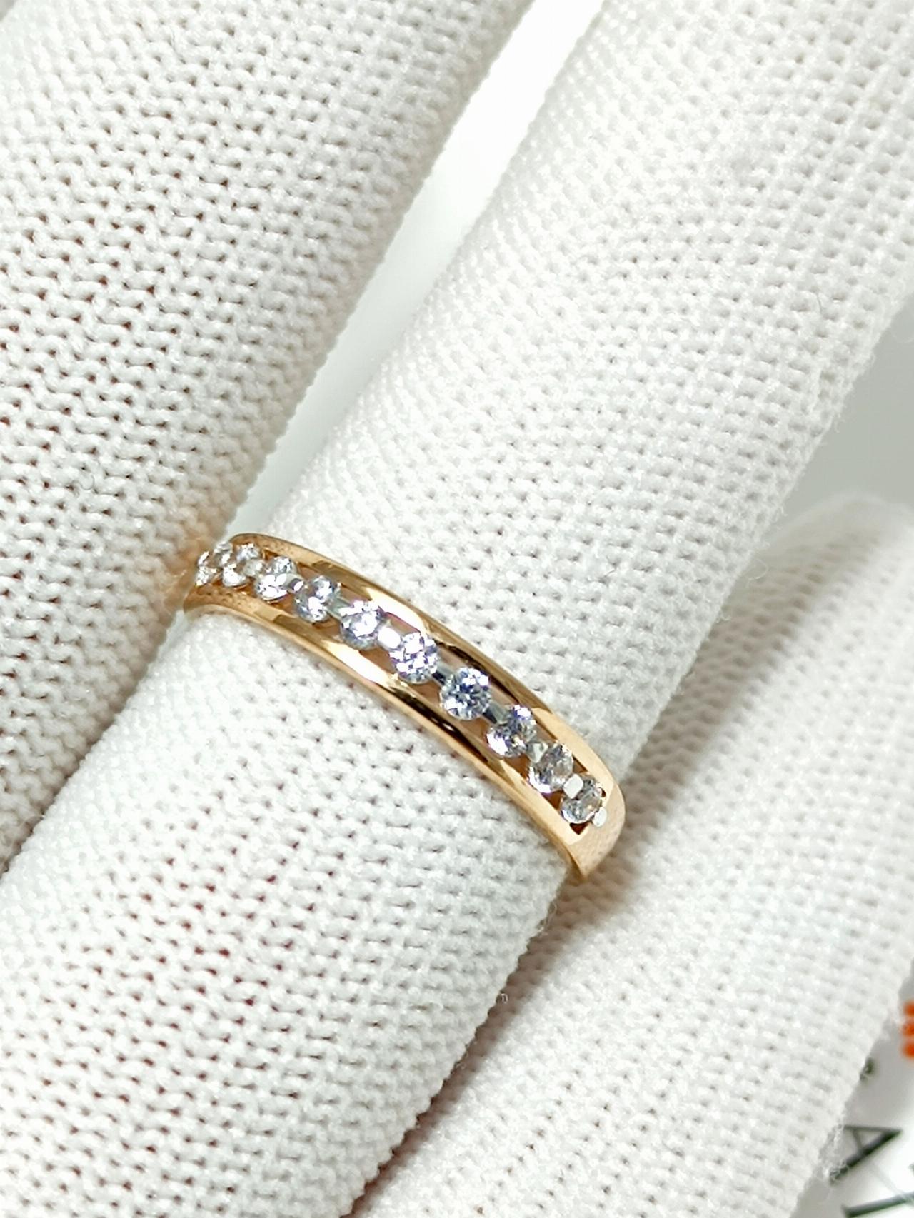 Золотое кольцо дорожка, вставка фианит