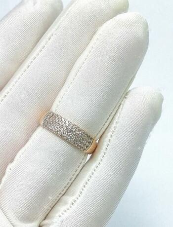 Золотое кольцо, вставка фианит