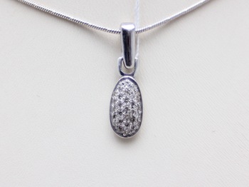 Золотая подвеска, вставка бриллиант