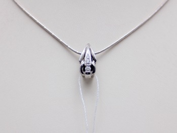 Золотая подвеска, вставка бриллиант