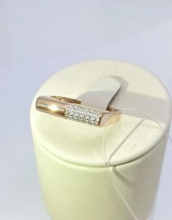 Золотое кольцо, вставка фианит