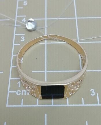 Золотое кольцо печатка мужская