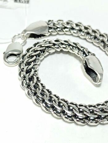 Серебряный браслет Кобра