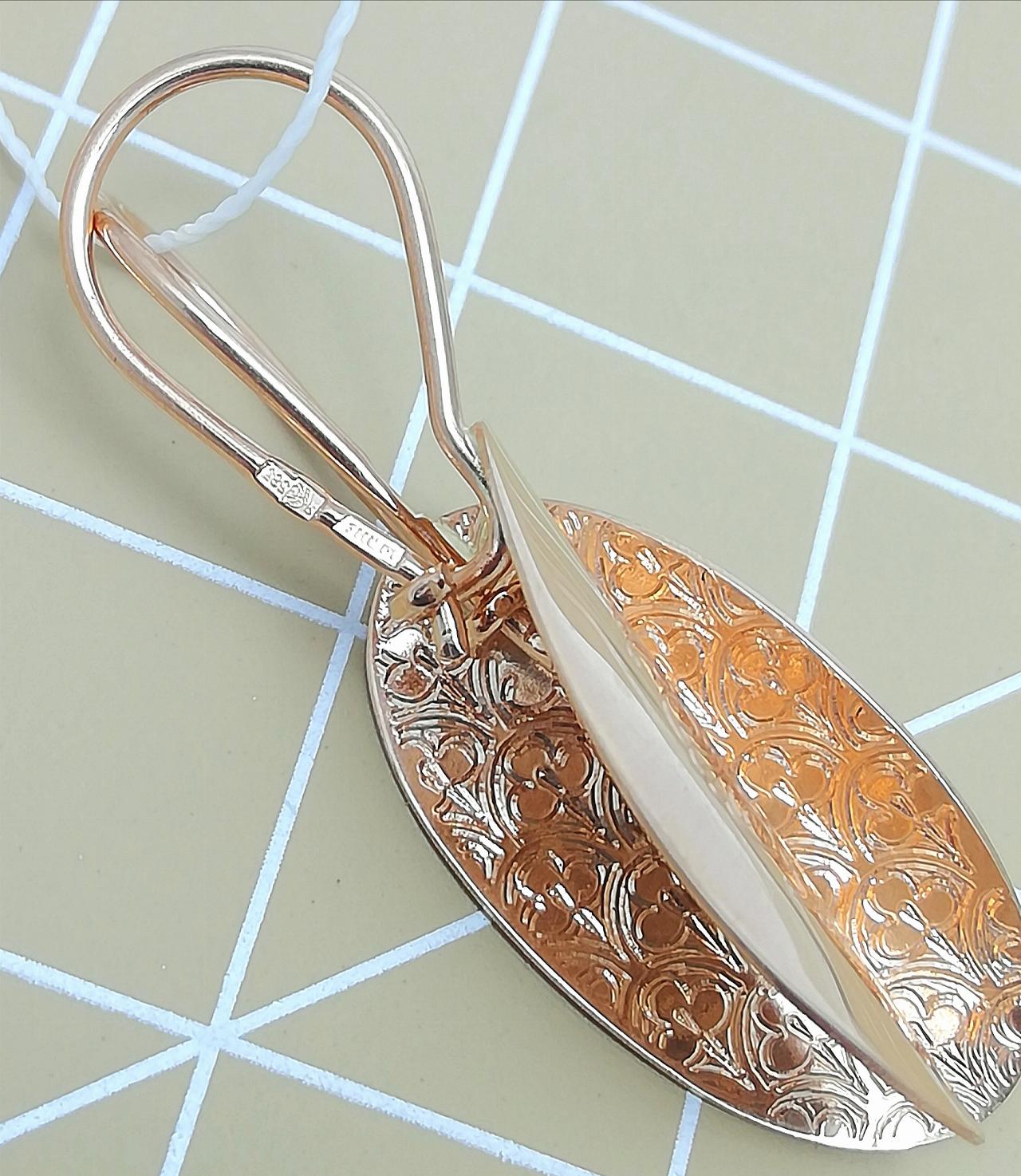 Золотые серьги пластины