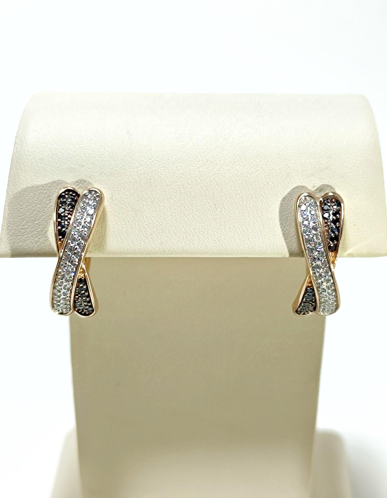 Золотые серьги женские, вставка фианит